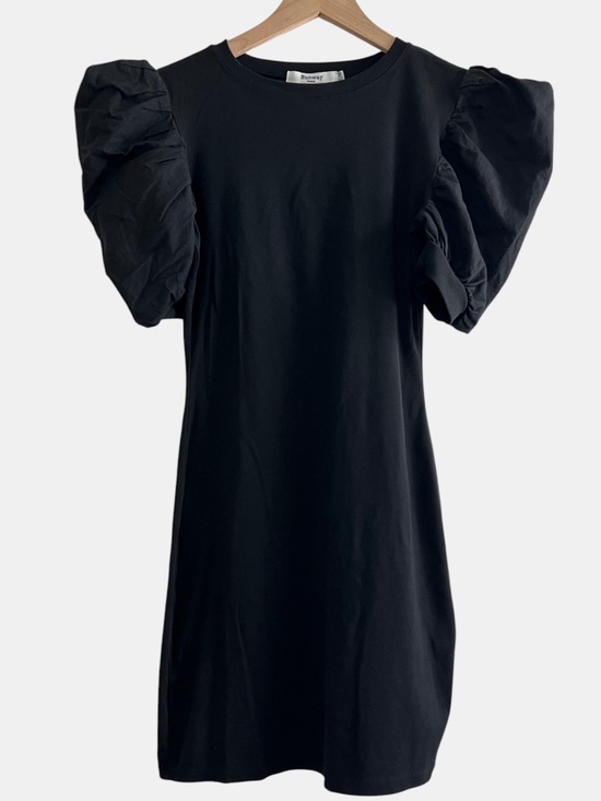 Paris Runway Dresses & Skirts - Runway Paris Black Puff Sleeve Bodycon Dress S/M EUC Little Black Dress